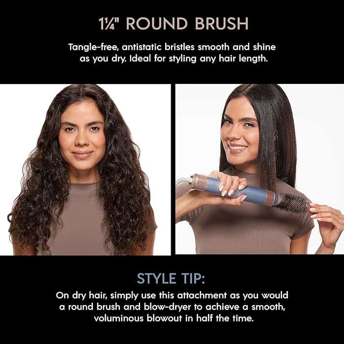 INFINITIPRO by CONAIR DigitalAIRE Multi Hair Styler, Air Styling System for Curls, Waves, Blowouts & Volume, 4 Attachments to Personalize Your Look Plus Storage Bag, Light Blue - Image 4