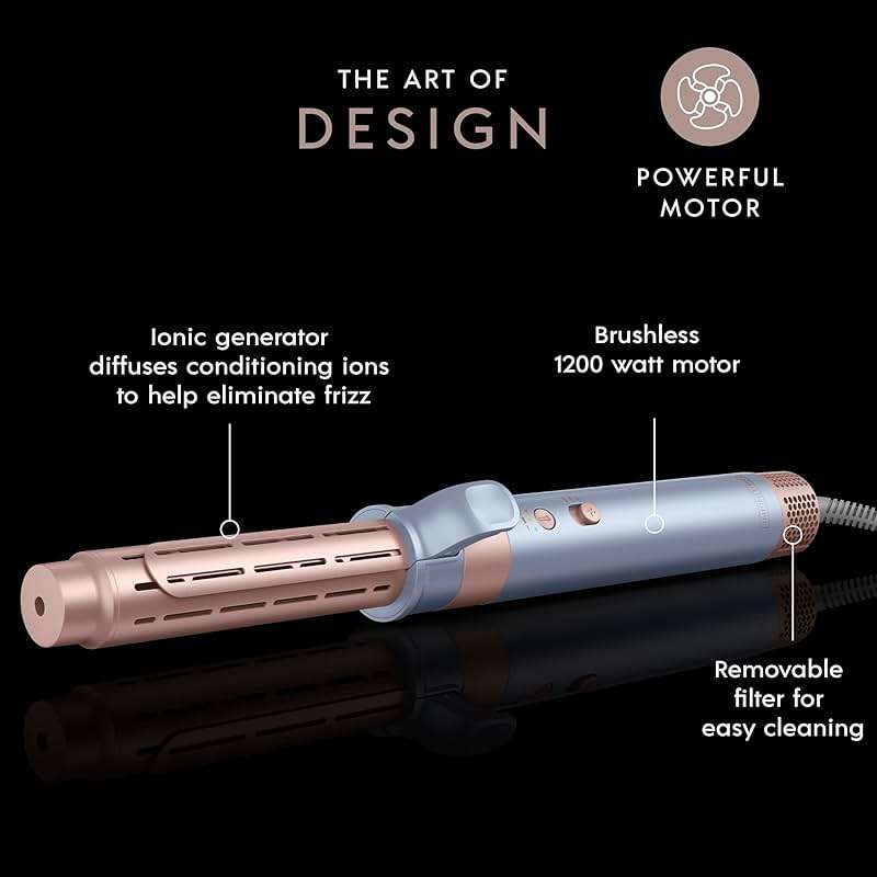 INFINITIPRO by CONAIR DigitalAIRE Multi Hair Styler, Air Styling System for Curls, Waves, Blowouts & Volume, 4 Attachments to Personalize Your Look Plus Storage Bag, Light Blue - Image 7