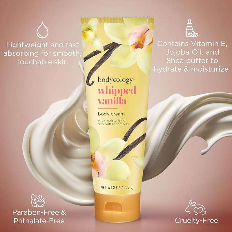 Bodycology Shea Butter Body Cream, Whipped Vanilla, 8 oz - Image 4