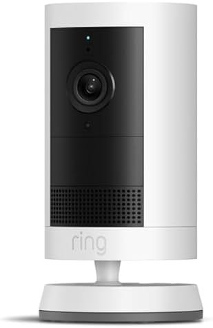 Ring Outdoor Cam Plus, Battery (newest model), Home or business security, Wide-Angle 2K Video with Ring Vision, Low-Light Sight for full-color night vision, Mount-Anywhere Versatility, White - Product Image