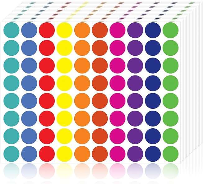 4000 Pcs Color Dot Stickers - 3/4" Round Coded Labels for Organization in Office, Classroom, or Home Teaching Events, Garage Sales & More- Polka Dot Label Stickers. - Image 1