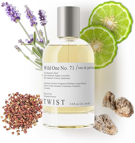 Twist - Wild One No. 71 - Eau De Parfum Inspired by D. S.auvage, Long-Lasting Perfume For Men, Aromatic & Citrus, Vegan, Clean Ingredients, Fragrance - Spray 100 ml | 3.4 fl. oz. - Product Image