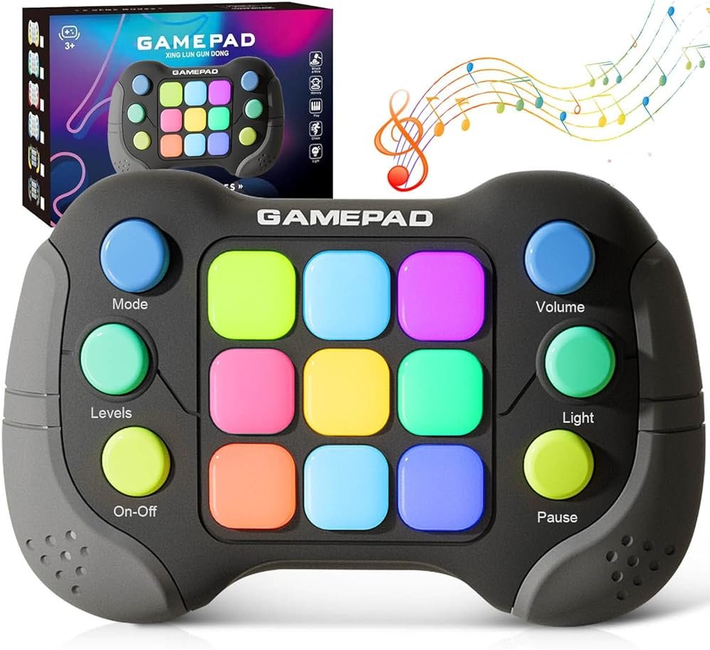 YouJabz Upgraded Flashing Handheld Game for Kids, Fast Push Fidget Game Toy, Quick Push Light Up Fidget Electronic Console for Teens, Birthday Gifts for 3-12 Year Old Boys Girls - Product Image