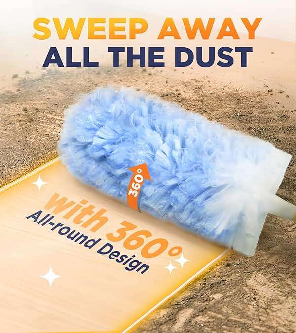 Heavy Duty Duster Refills for Swiffer Duster, 20 Count Duster Refills with 1 Handle, Multisurface 360° Dusters with 4X Microfibers, Unscented Disposable Dusters for Cleaning - Image 2