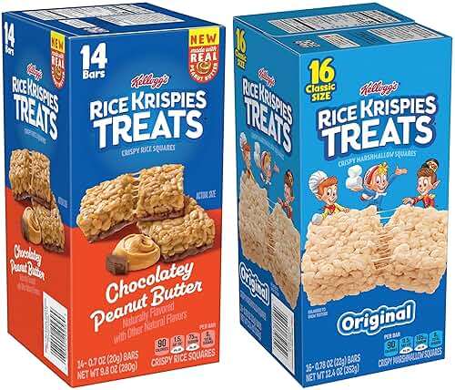Rice Krispies Treats Crispy Rice and Marshmallow Squares, Kids Snack Box, Cereal Bars, Variety Pack (30 Bars) - Image 7