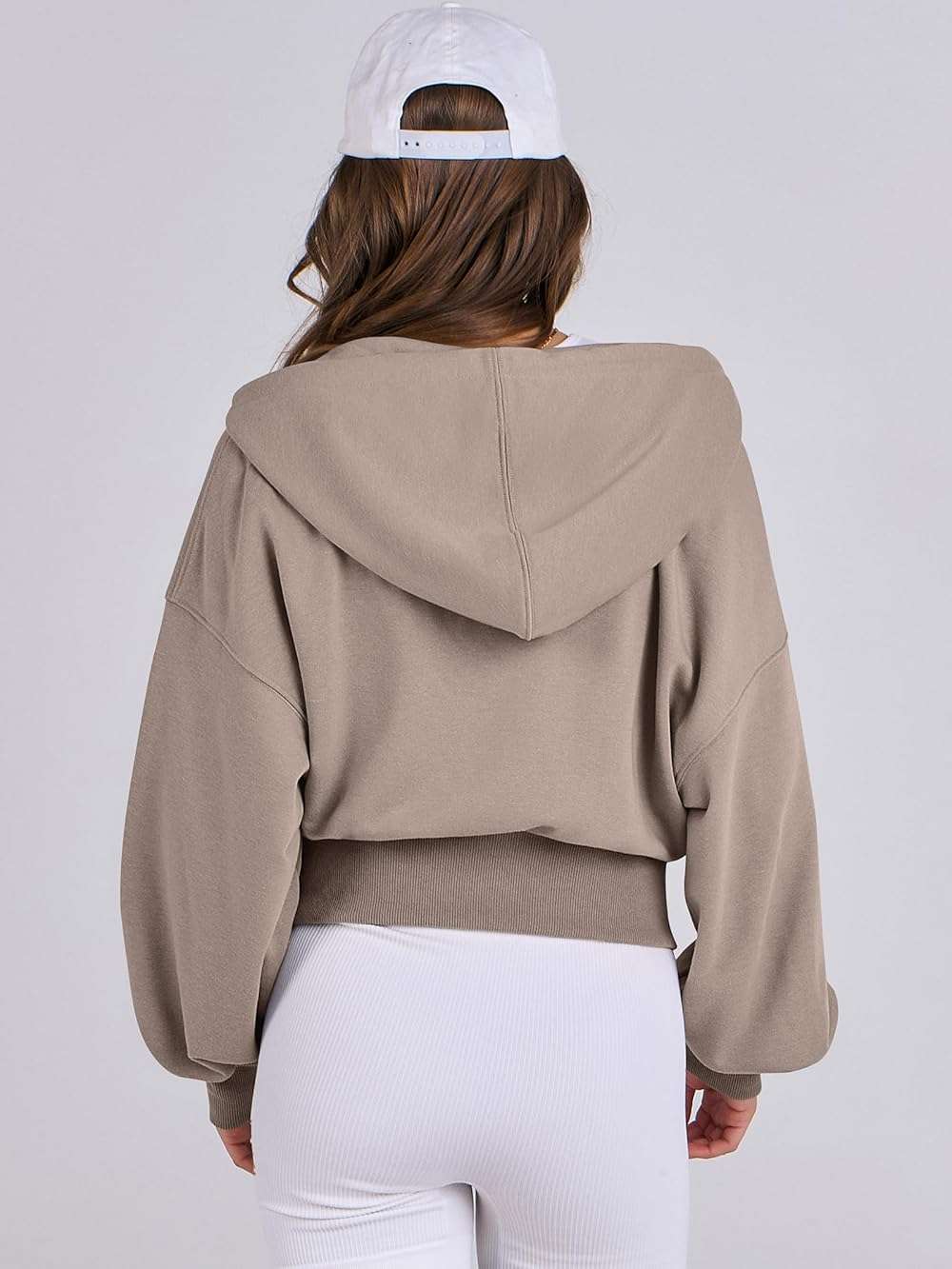 ANRABESS Women's Zip Up Hoodie Cropped Sweatshirt | Soft Comfy Casual Jacket, Workout & Daily Wear, Cute Y2K Clothes, Fall Spring Transition Outfits - Image 5