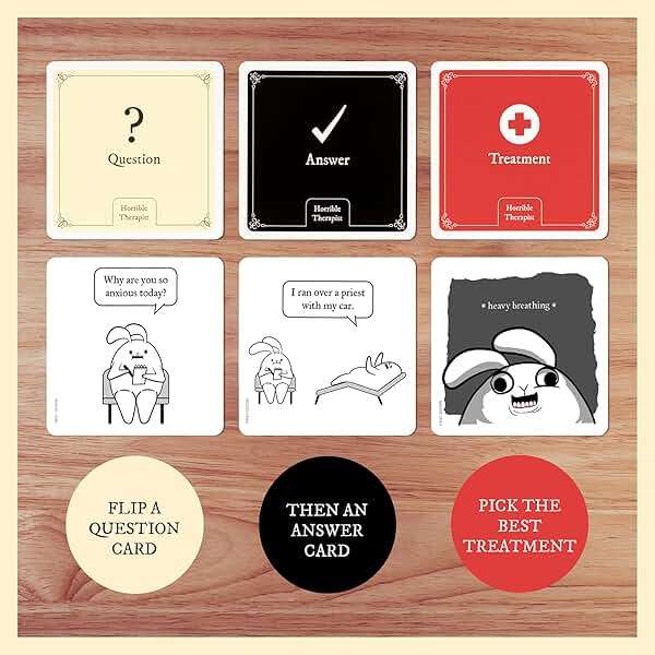 Horrible Therapist: Extra Horrible Edition by Exploding Kittens - A Card Game for 3-8 Players, Ages 17+ - Adult Party Game for Family Night - Image 4