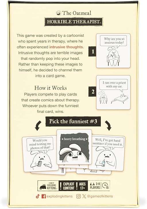 Horrible Therapist: Extra Horrible Edition by Exploding Kittens - A Card Game for 3-8 Players, Ages 17+ - Adult Party Game for Family Night - Image 7