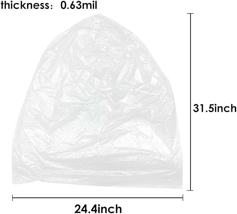 13 Gallon 120 Counts Strong Trash Bags Tall Kitchen Garbage Bags by Teivio, 12 Gallon 13 Gallon 14 Gallon, Multi-Use Bin Liners, Plastic Bags for Home Office Kitchen Yard Industrial, Clear - Image 2
