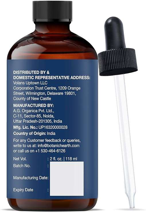 Botanic Hearth 100% Pure Rosemary Oil For Hair Growth Infused With Biotin | Hair Strenghtening Treatment | Nourishing & Volumizing | With Jojoba Oil & Castor Oil | Non GMO Verified | 2 fl oz, Blue - Image 9