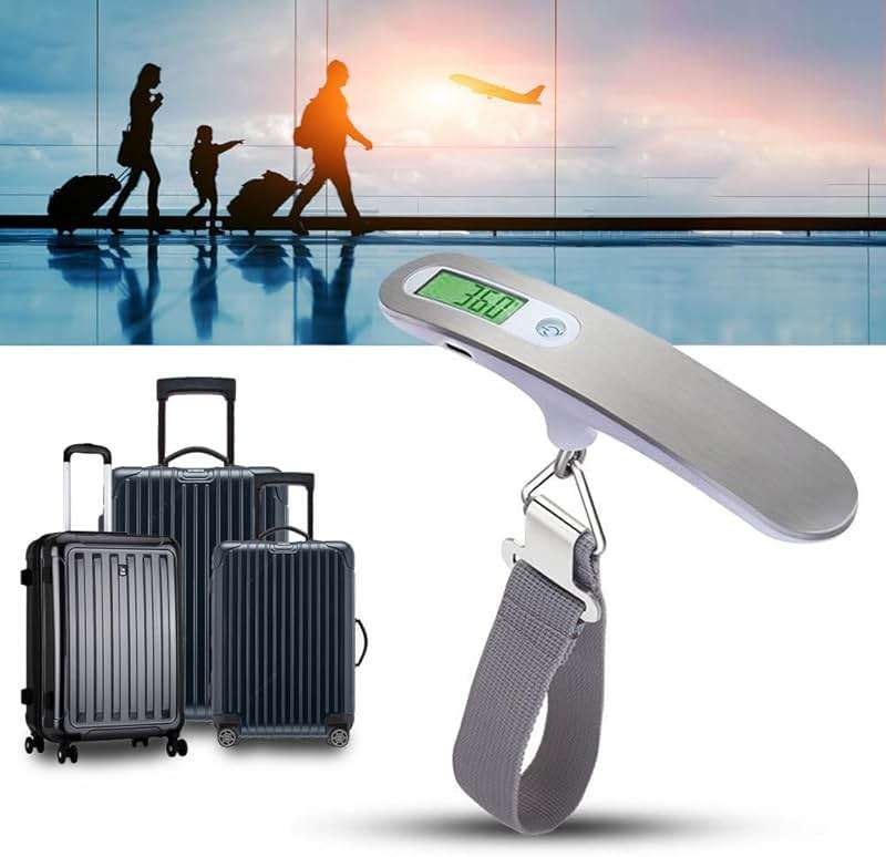 Rechargeable Digital Travel Scale with Strap for Luggage Suitcase Baggage Weighing, Weight Max up to 110 Lbs/50kg & LCD Display Screen Design,USB Type-C Port (Silver) - Image 6