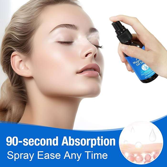 Magnesium Spray, Pure Magnesium Oil Spray for Feet, Natural Ingredient in Glass Bottle, Easy to Absorb and Use 1Pack - Image 6