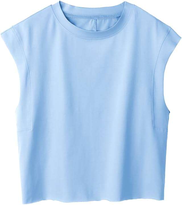 Ainangua Oversized Tank Top for Women Sleeveless Athletic Cropped Activewear Workout Yoga Gym Tops - Image 1