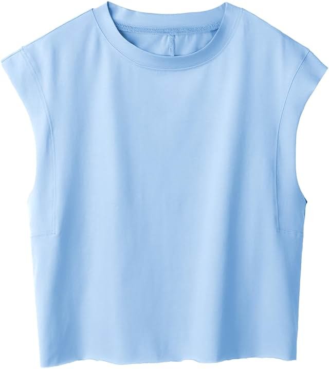 Ainangua Oversized Tank Top for Women Sleeveless Athletic Cropped Activewear Workout Yoga Gym Tops - Product Image