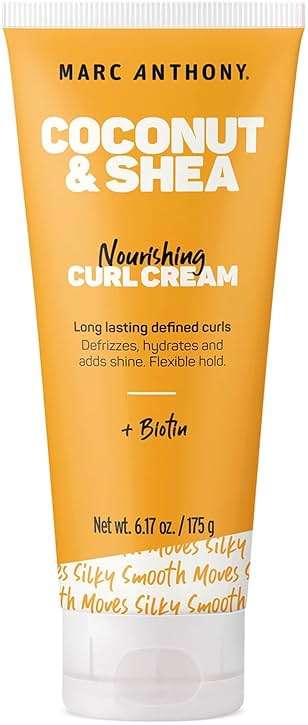 Marc Anthony Curl Cream & Volume Spray Bundle - Coconut Oil & Shea Butter Anti-Frizz Biotin Detangling Cream, Avocado Oil & Shea Butter Volume Boost Spray - Image 2