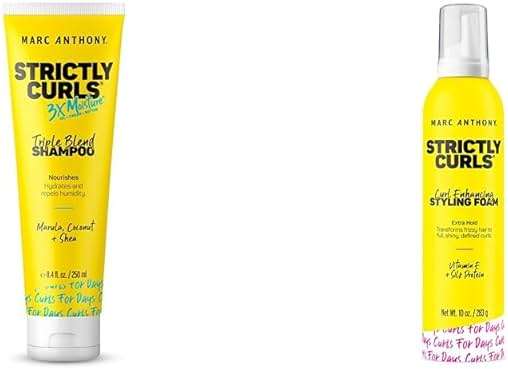 Marc Anthony Strictly Curls Shampoo 3X Moisture & Curl Enhancing Foam Extra Hold for Defined, Frizz-Free Curls - Image 1