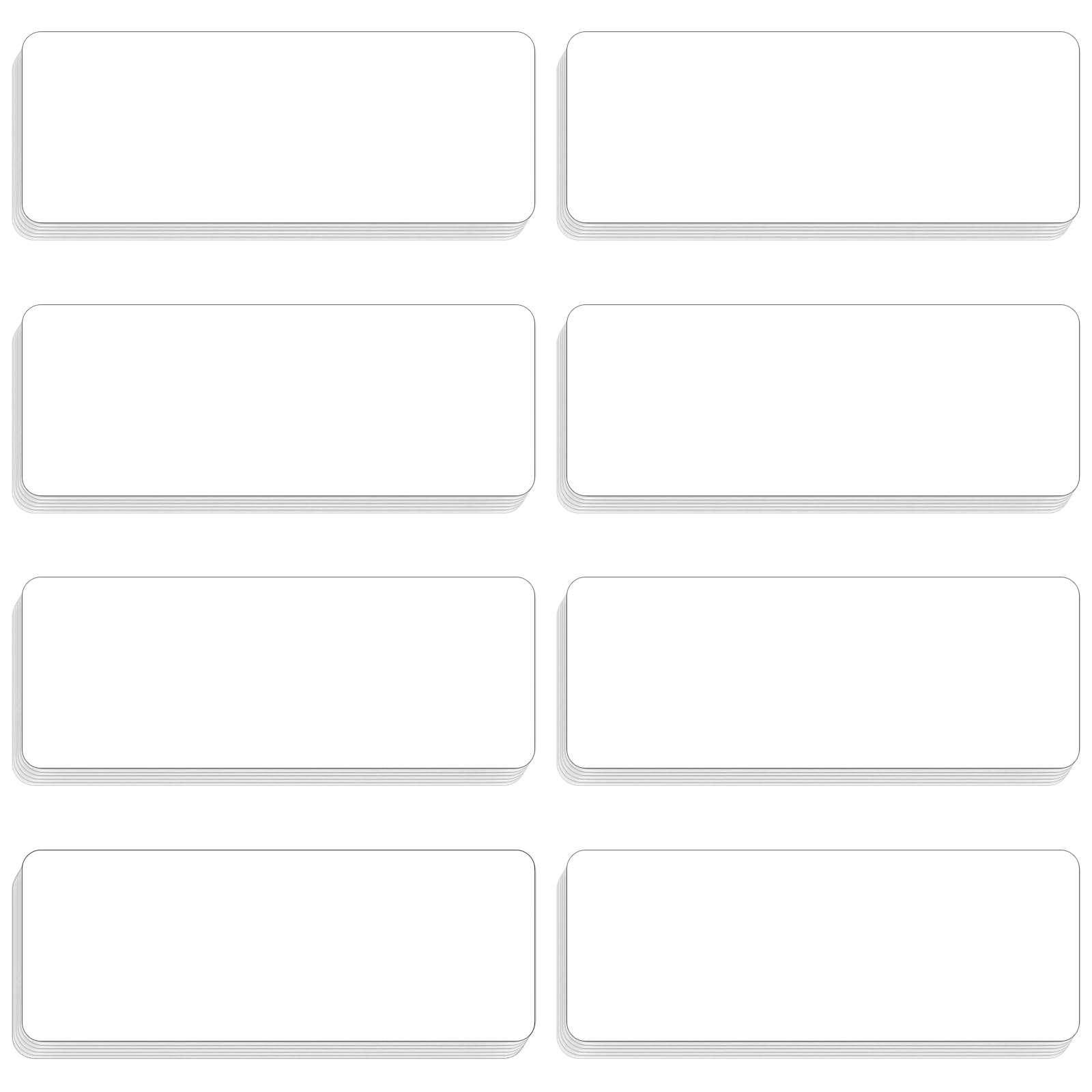 48 Pieces White Magnetic Dry Erase Labels,Real Reusable Strips for Classroom Home Office Garage Refrigerator Blank Writable Erasable Cards Colored Border Name Tags Students Locker Shelf - Image 1
