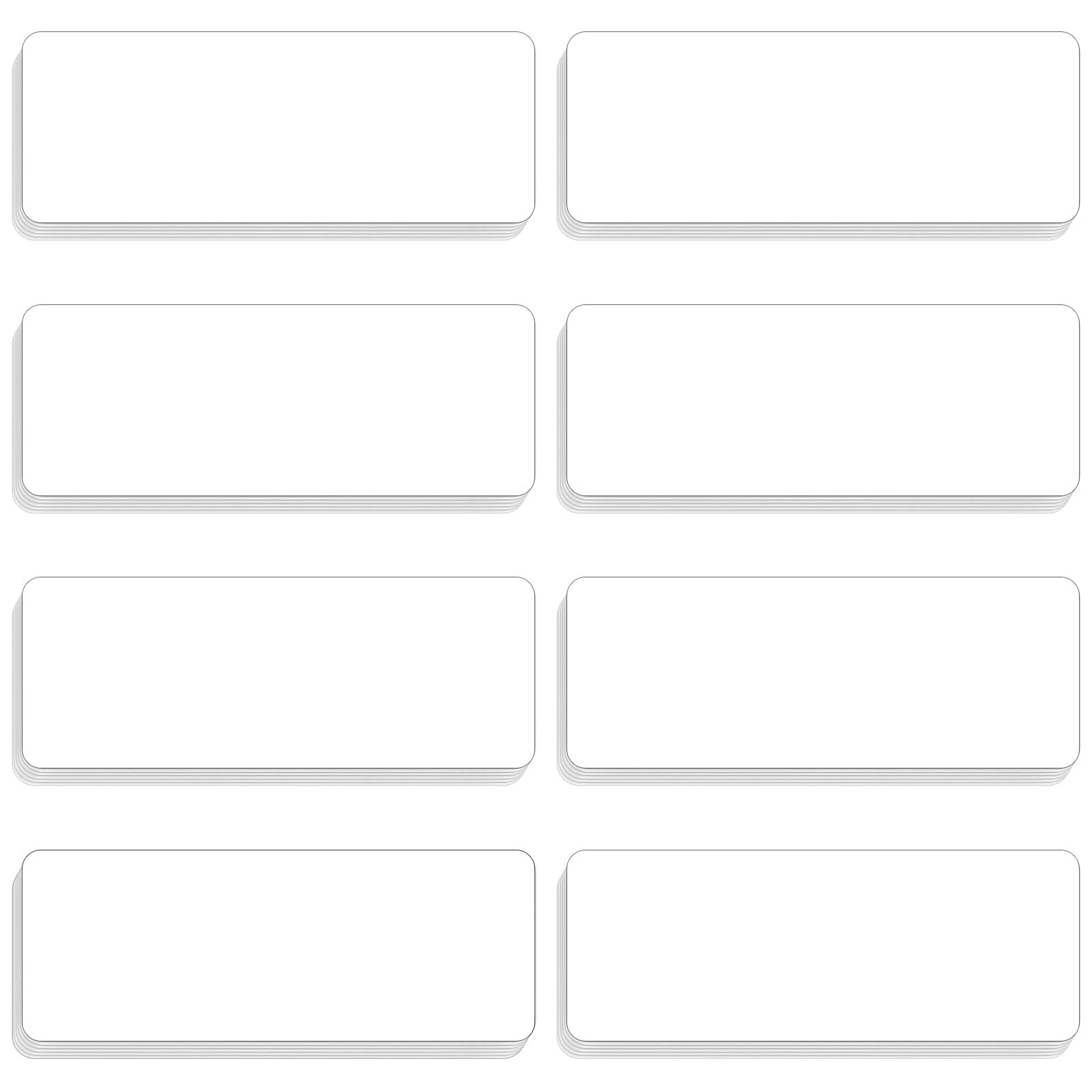 48 Pieces White Magnetic Dry Erase Labels,Real Reusable Strips for Classroom Home Office Garage Refrigerator Blank Writable Erasable Cards Colored Border Name Tags Students Locker Shelf - Product Image
