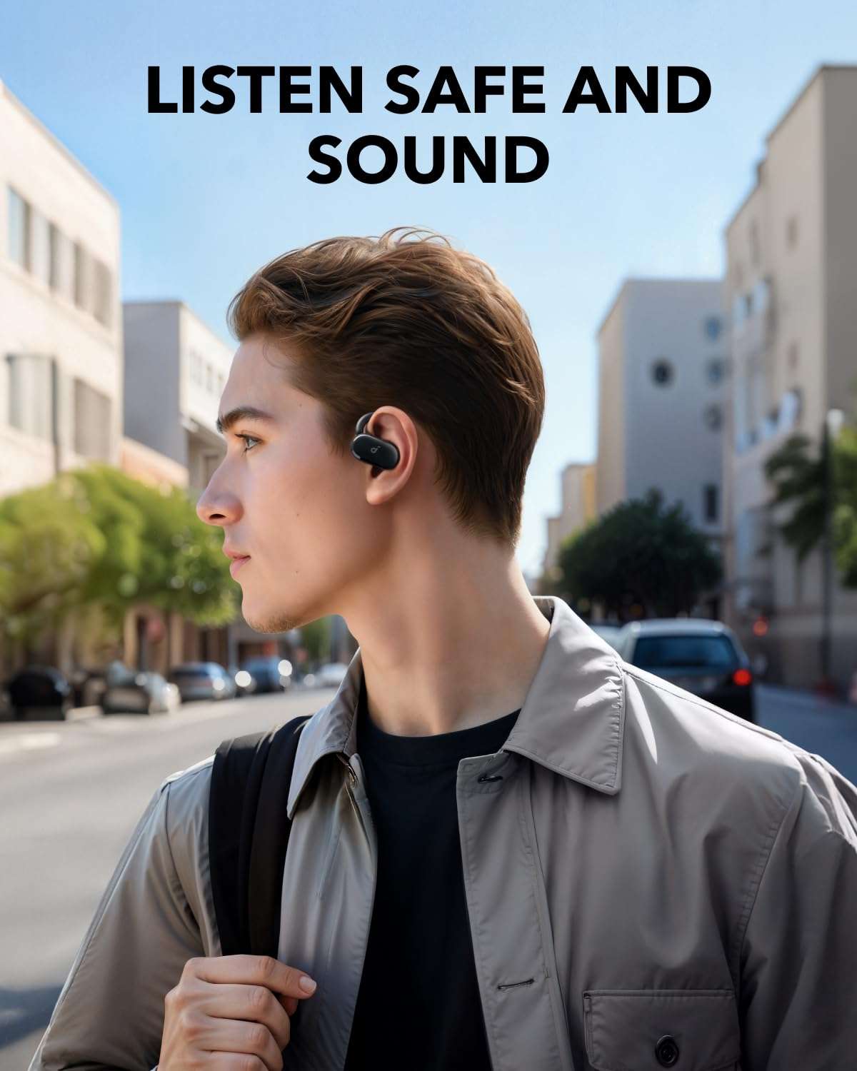 Soundcore V20i by Anker Open-Ear Headphones, Adjustable Ear Hooks, Ultra-Comfort, Snug Fit, Powerful Sound, Clear Calls, IP55, 36H Playtime, Bluetooth 5.4 Wireless Earbuds, Multipoint Connection - Image 5