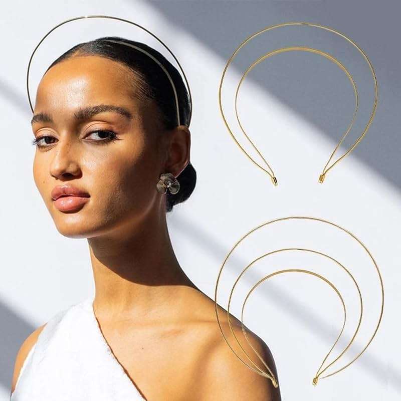 YuanHolumid Silver 3layer Halo Crown Headband Goddess Headpiece Multi-layer Hair Crown DIY Metal Base Hair Hoops Accessories for Women Beauty and Personal Care - Image 2