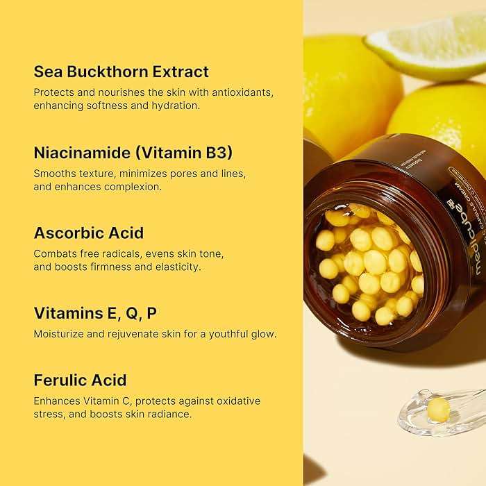 medicube Capsule Cream with Deep Vitamin C | Liposome Vitamin C Golden Capsule for Radiance & Firm-Looking Skin | Hydrating Glow Gel Texture | Korean Skincare, 1.94 oz - Image 4