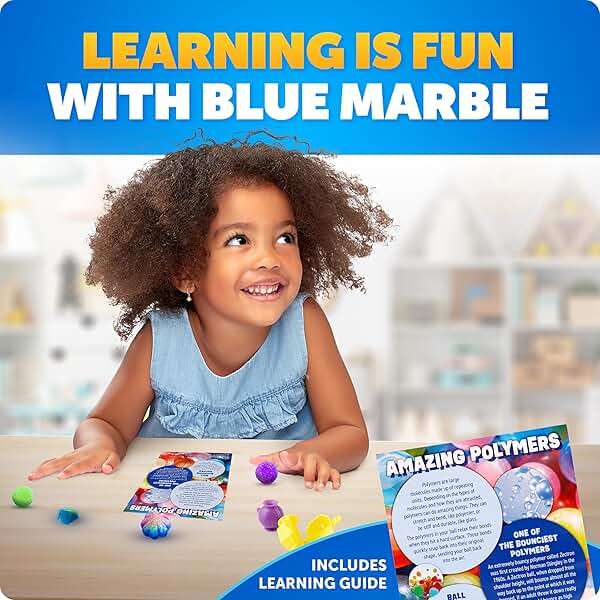 Blue Marble Bouncy Ball Science Kit - Make Up to 45 Glow in The Dark Bouncy Balls for Kids with 6 Colors & 5 Mold Shapes, DIY STEM Projects, Science Kit, Kids Science Projects - Image 6