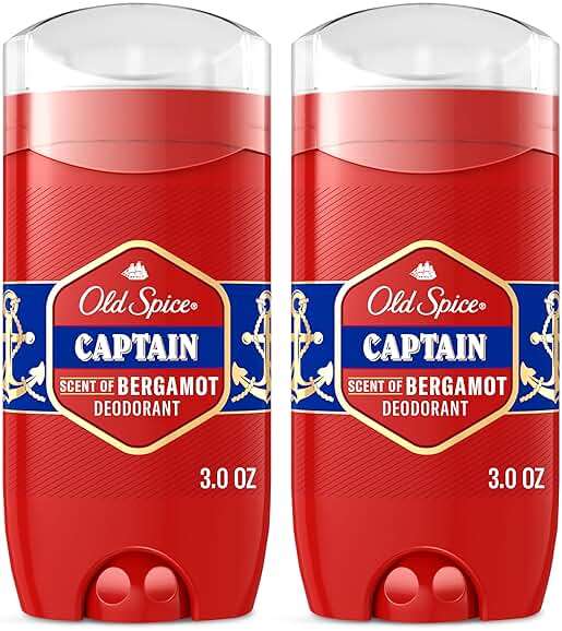 Old Spice Aluminum Free Deodorant for Men, 24/7 Odor Protection & Signature Scent Control, 24/7 Freshness & Lasting Scent, Captain with Bergamot Scent, 3.0 oz (Pack of 2) - Image 1