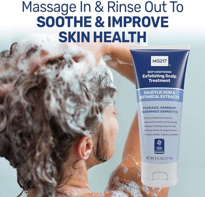 MG217 Deep Conditioning Salicylic Acid Scalp Care for Psoriasis, Exfoliating and Hydrating Formula, Sulfate-Free, Paraben-Free, Cruelty-Free, Fragrance-Free, 6 fl oz - Image 7