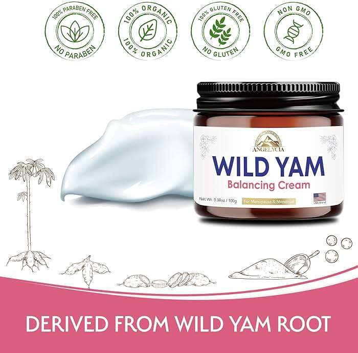 ANGELYCIA Organic Wild Yam Cream for Hormone Balance - Natural Support for Menopause, Perimenopause & PMS Relief - Pure Wild Yam Root Extract Estrogen-Free Balancing Cream for Women - 2 oz - Image 2