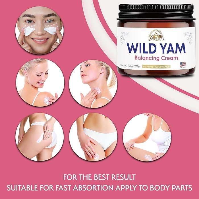 ANGELYCIA Organic Wild Yam Cream for Hormone Balance - Natural Support for Menopause, Perimenopause & PMS Relief - Pure Wild Yam Root Extract Estrogen-Free Balancing Cream for Women - 2 oz - Image 4