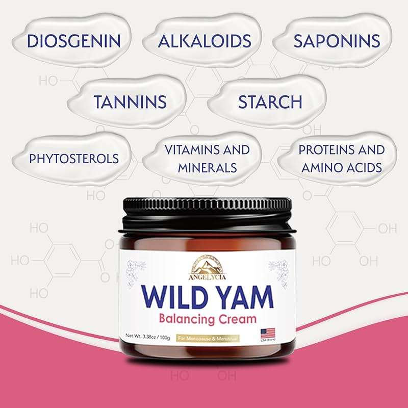ANGELYCIA Organic Wild Yam Cream for Hormone Balance - Natural Support for Menopause, Perimenopause & PMS Relief - Pure Wild Yam Root Extract Estrogen-Free Balancing Cream for Women - 2 oz - Image 8