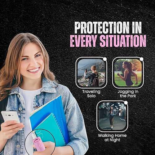 Police Magnum Personal Safety Alarm & Pepper Spray Combo Self Defense Pack for Women- Loud 135db Siren with Light & Max Strength Flip Top Pepper Spray Protection - Image 6