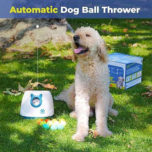 Pawsito Automatic Dog Ball Launcher for Medium and Small Size Dogs, Interactive Fetch Machine for Indoor and Outdoor Play with 10 PCS Latex Balls, Dual Power Mode Ball Thrower, Dog Toy - Image 7