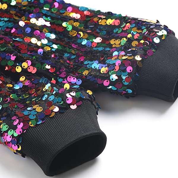WELAKEN Girls Sequin Sweatshirt Kids Sparkle Crewneck Long Sleeve Pullover Tops - Image 5