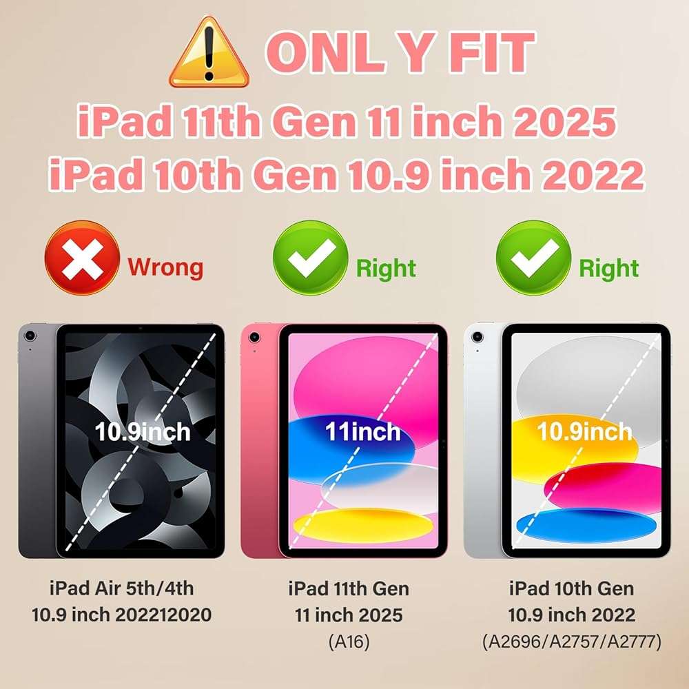 TOMORRY for iPad (A16) 11th Generation 11 Inch 2025/iPad 10th Generation Case 10.9 Inch 2022 with Tempered Glass Screen Protector,Unicorn Stand,Shoulder Strap,for iPad 10 Case Kids Girls (Colorful) - Image 2