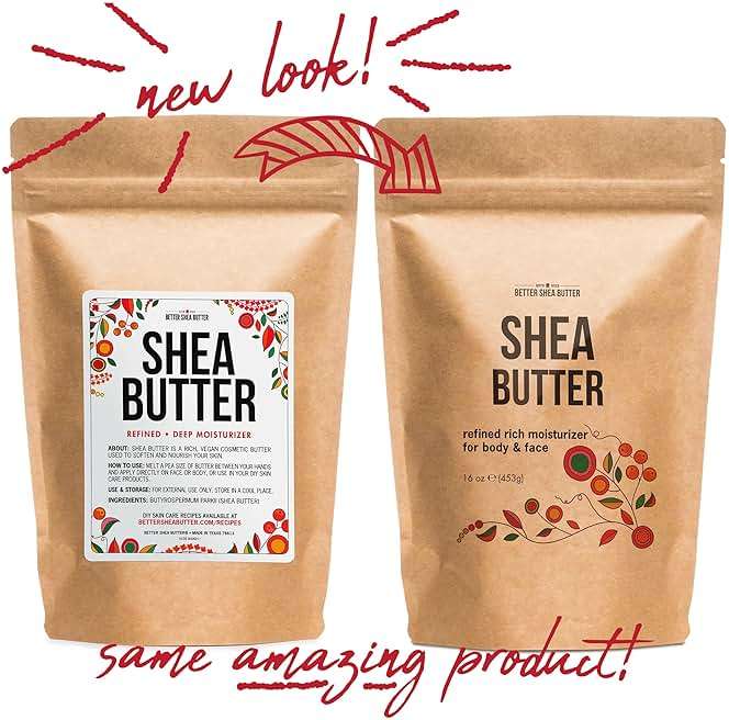 Refined Shea Butter Unscented - 100% Pure African Shea Butter for Hair & Dry Skin - Use for Soap Base, Face & Body Moisturizer, for DIY Whipped Body Butter & Lip Balm 1 LB Bar - Image 8
