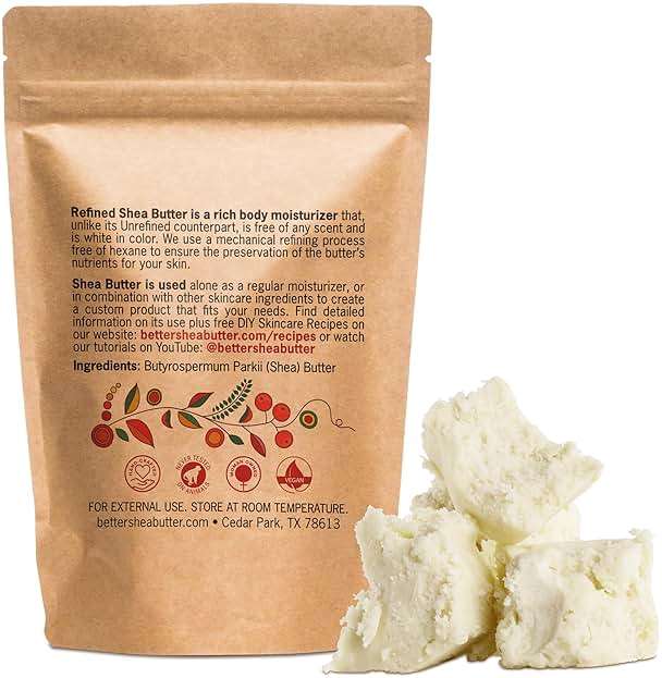 Refined Shea Butter Unscented - 100% Pure African Shea Butter for Hair & Dry Skin - Use for Soap Base, Face & Body Moisturizer, for DIY Whipped Body Butter & Lip Balm 1 LB Bar - Image 9