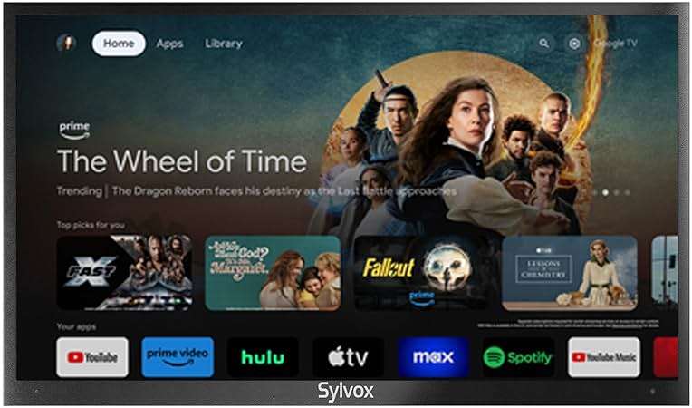 SYLVOX Outdoor TV, 55 inch Smart TV Waterproof Outdoor TVs, 4K Weatherproof Television for Outside, Support Google Assistant, Chromecast, 1000 nit Brightness Partial Sun (Deck Pro 2.0/2024) - Image 3