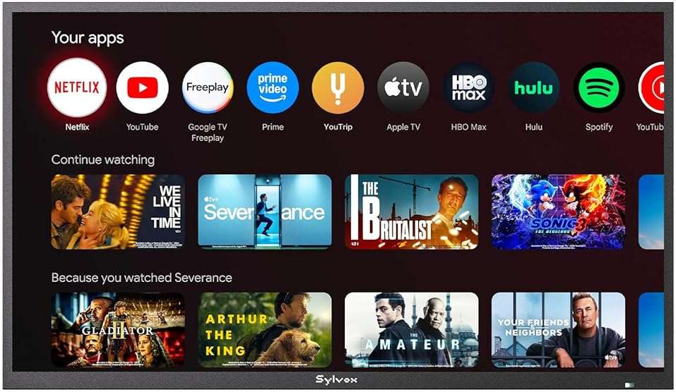 SYLVOX Outdoor TV, 55 inch Smart TV Waterproof Outdoor TVs, 4K Weatherproof Television for Outside, Support Google Assistant, Chromecast, 1000 nit Brightness Partial Sun (Deck Pro 2.0/2024) - Image 2