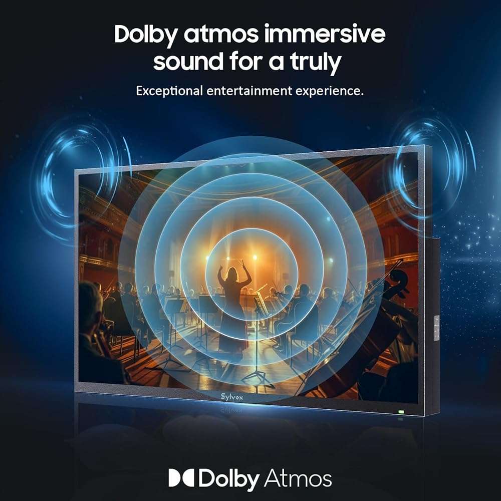 SYLVOX Outdoor TV, 55 inch Smart TV Waterproof Outdoor TVs, 4K Weatherproof Television for Outside, Support Google Assistant, Chromecast, 1000 nit Brightness Partial Sun (Deck Pro 2.0/2024) - Image 8