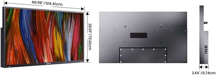 SYLVOX Outdoor TV, 55 inch Smart TV Waterproof Outdoor TVs, 4K Weatherproof Television for Outside, Support Google Assistant, Chromecast, 1000 nit Brightness Partial Sun (Deck Pro 2.0/2024) - Image 11