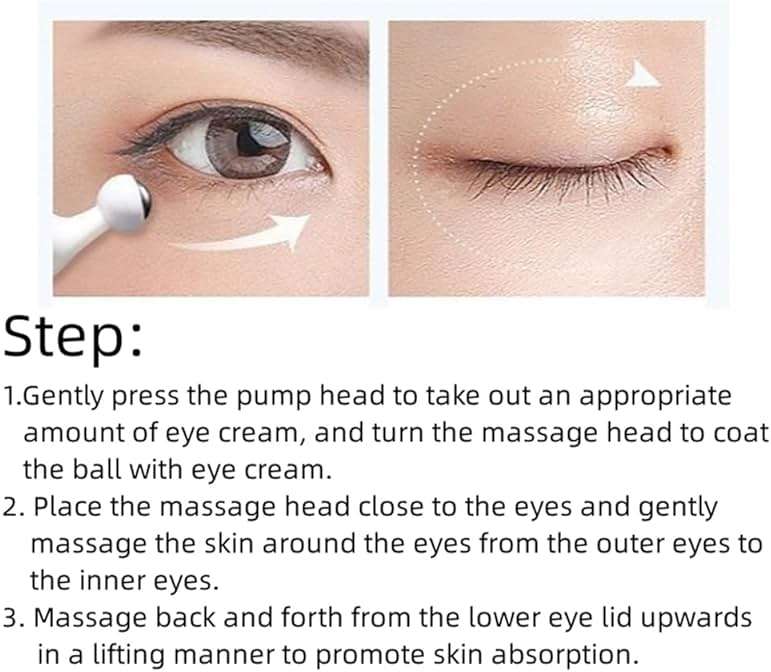 ELCHHIRSCH Snail Peptide Under Eye Cream with 73% Snail Mucin & 2% Nicotinamide for Dark Circles, Puffiness & Wrinkles, with 360° Massaging Roller Ball, 0.57 fl oz - Image 6