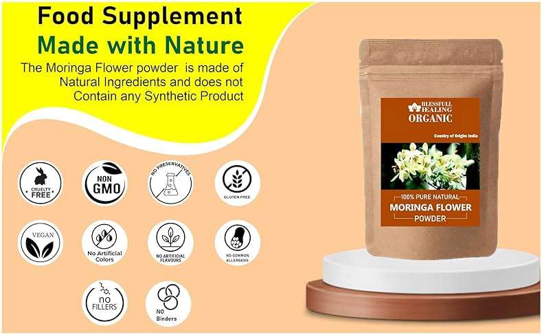 Blessfull Healing Organic Moringa Flower Powder 100% Pure Natural 300 Gram / 10.58 oz - Image 4