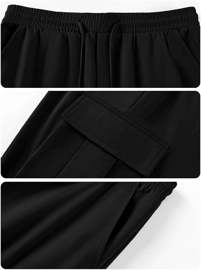 HOTake Men's Casual Cargo Sweatpants Waist Drawstring Joggers Hiking Tactical Pants for Men with Pockets - Image 5
