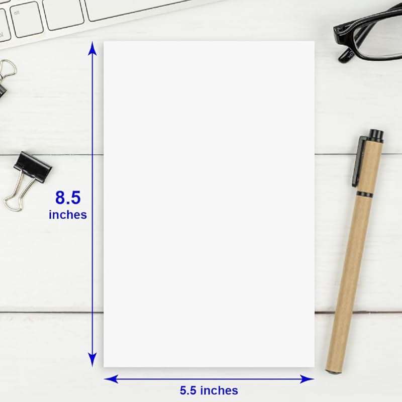 Half Letter Size Paper, 5.5"x8.5, 100gsm, White, 300 Sheets - Image 3