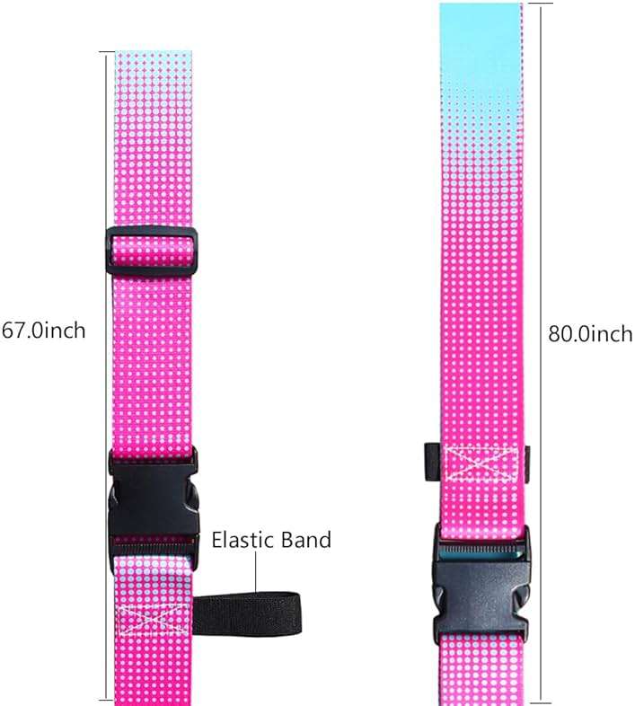 XioioiX Luggage Straps for Suitcases TSA Approved Easy Pack Organized Suitcase Strap, Luggage Strap, Luggage Belt Strap, Bag Straps for Luggage. Buckle Straps Travel Accessories (Gradient Dot) - Image 3