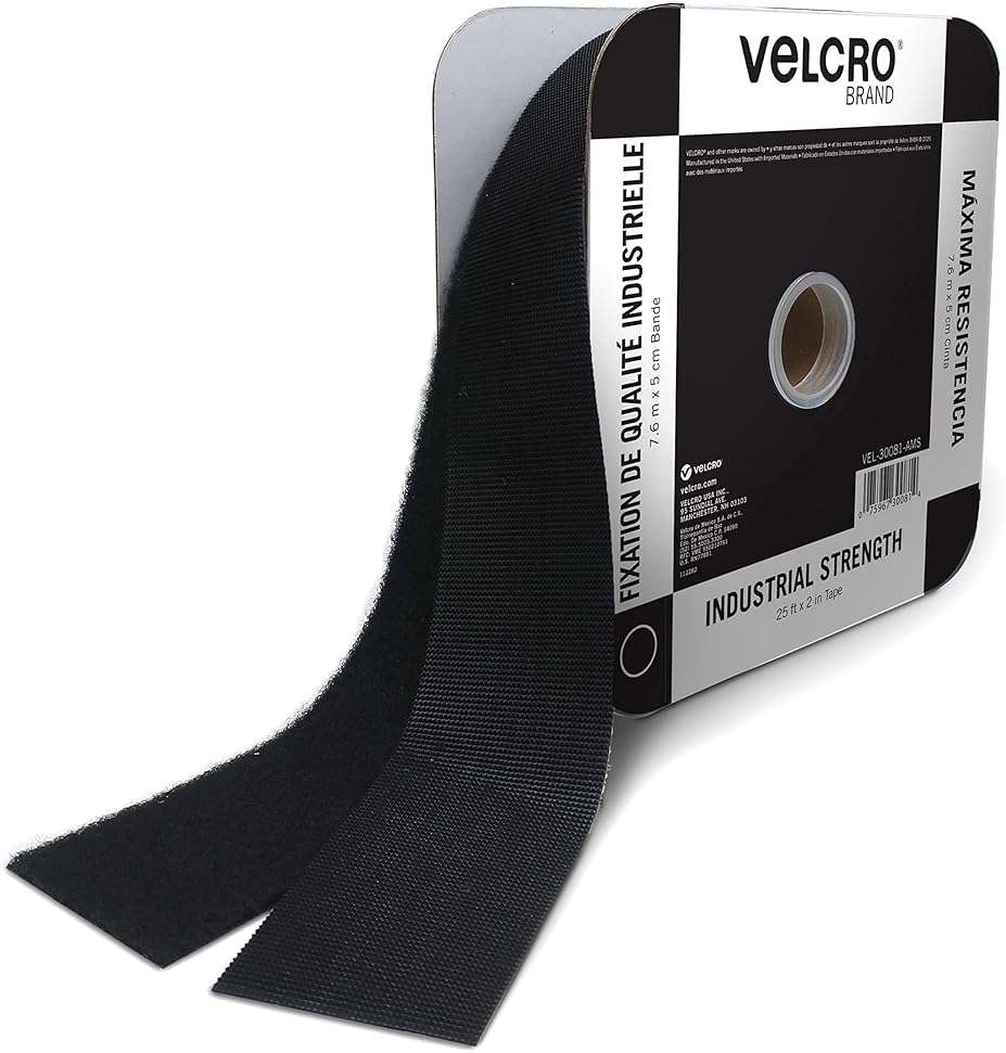 VELCRO Brand Heavy Duty Tape 25 Ft Roll 2" Wide Holds 10 lbs with 45 Ft x 3/4 in Cut to Length Straps Bundle - Image 2
