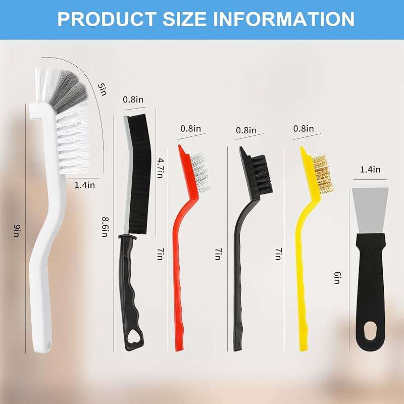 Dfacio 11Pcs Crevice Cleaning Brush Set, Hard Bristle Cleaning Supplies for Kitchen, Bathroom, Corner, Grout, Sink, Cup, Teapot, Bottle, Blender - Image 3