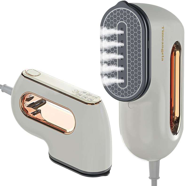 Portable Travel Steamer Iron for Clothes: Mini Handheld Garment Steam Ironing Machine for Clothing - Professional Small Size Hand Held Traveling Fabric Steamers for Wrinkle on Dress Shirt (Gray) - Image 1
