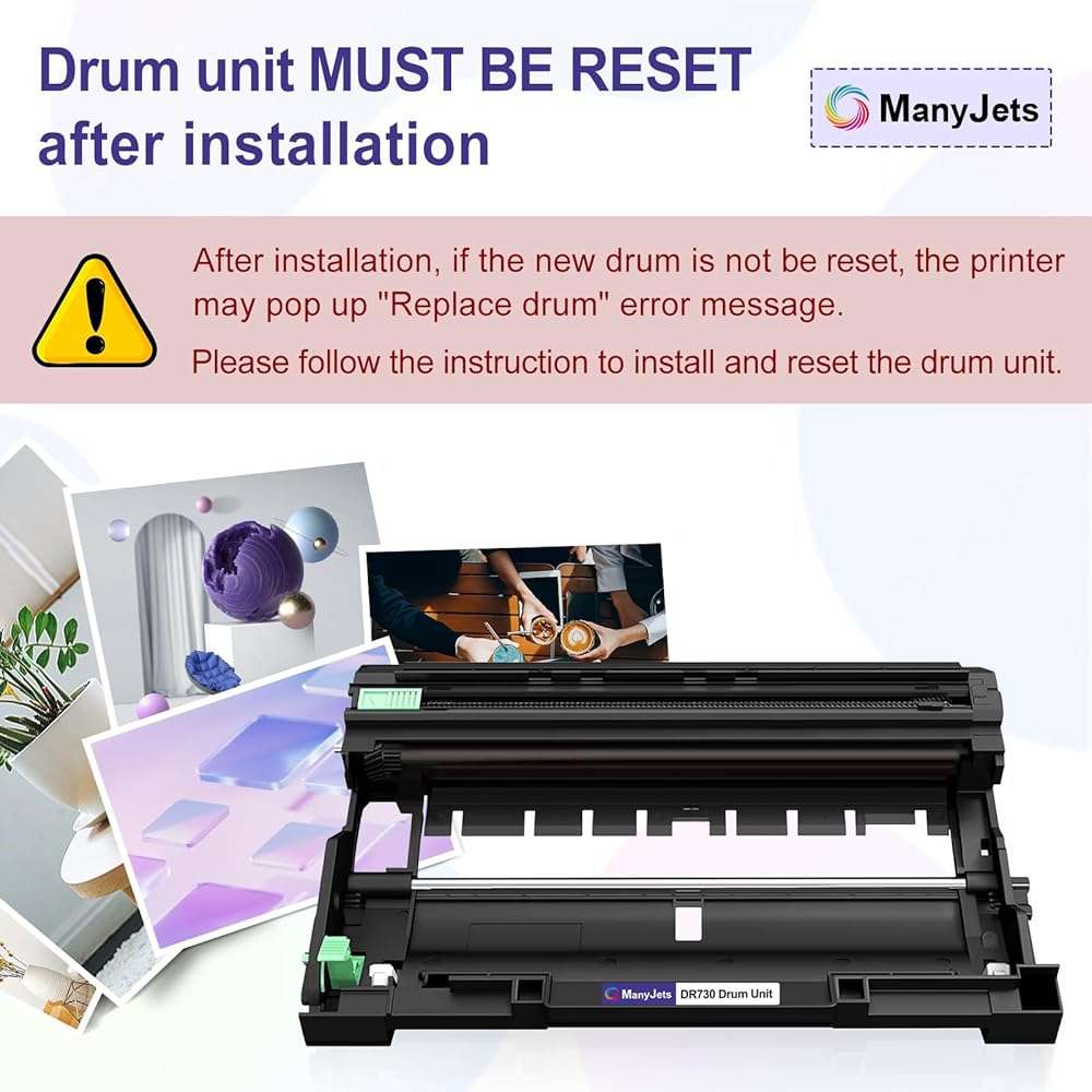 ManyJets DR730 Drum Unit - Compatible for Brother DR730 DR-730 DR760 DR-760 Drum - for HL-L2370DW HL-L2395DW MFC-L2710DW MFC-L2750DW DCP-L2550DW MFC-L2690DW MFC-L2730DW Printer(Not Toner,2-Pack) - Image 5